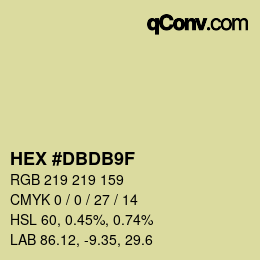 カラーコード: HEX #DBDB9F | qconv.com