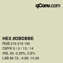 カラーコード: HEX #DBDBBE | qconv.com