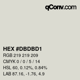 カラーコード: HEX #DBDBD1 | qconv.com