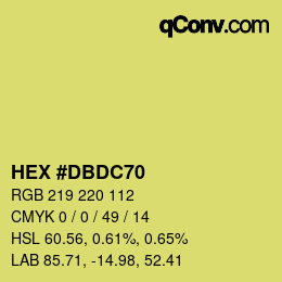 カラーコード: HEX #DBDC70 | qconv.com