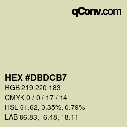 カラーコード: HEX #DBDCB7 | qconv.com