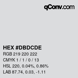 Código de color: HEX #DBDCDE | qconv.com