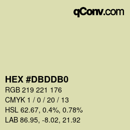 カラーコード: HEX #DBDDB0 | qconv.com