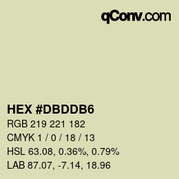 カラーコード: HEX #DBDDB6 | qconv.com
