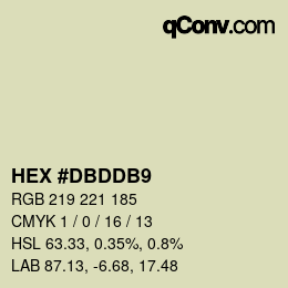 カラーコード: HEX #DBDDB9 | qconv.com