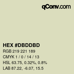 カラーコード: HEX #DBDDBD | qconv.com