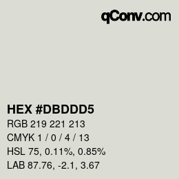 カラーコード: HEX #DBDDD5 | qconv.com