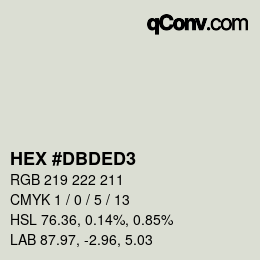 カラーコード: HEX #DBDED3 | qconv.com