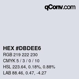 Color code: HEX #DBDEE6 | qconv.com