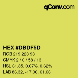 カラーコード: HEX #DBDF5D | qconv.com