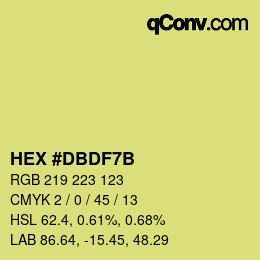 カラーコード: HEX #DBDF7B | qconv.com