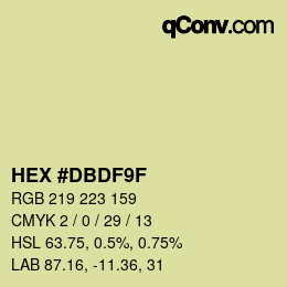 カラーコード: HEX #DBDF9F | qconv.com