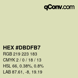 カラーコード: HEX #DBDFB7 | qconv.com
