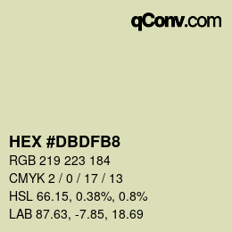 Color code: HEX #DBDFB8 | qconv.com