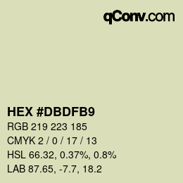 カラーコード: HEX #DBDFB9 | qconv.com