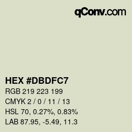 カラーコード: HEX #DBDFC7 | qconv.com