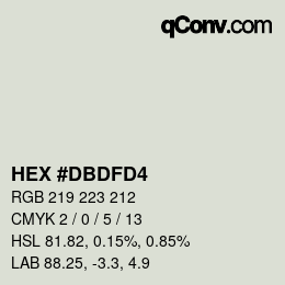 Color code: HEX #DBDFD4 | qconv.com