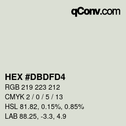 カラーコード: HEX #DBDFD4 | qconv.com