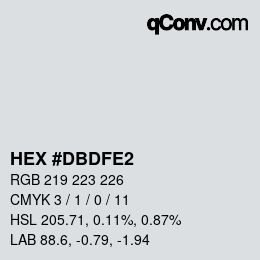 カラーコード: HEX #DBDFE2 | qconv.com