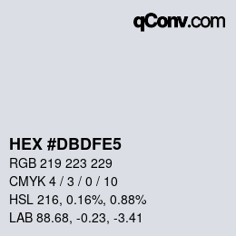 カラーコード: HEX #DBDFE5 | qconv.com