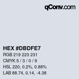 颜色代码: HEX #DBDFE7 | qconv.com