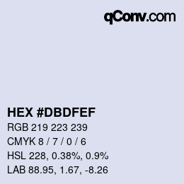 Color code: HEX #DBDFEF | qconv.com