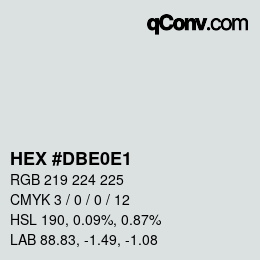 カラーコード: HEX #DBE0E1 | qconv.com