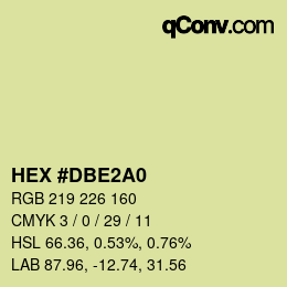 カラーコード: HEX #DBE2A0 | qconv.com