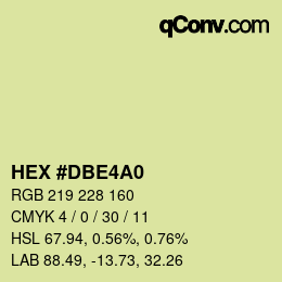 颜色代码: HEX #DBE4A0 | qconv.com