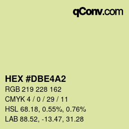 カラーコード: HEX #DBE4A2 | qconv.com