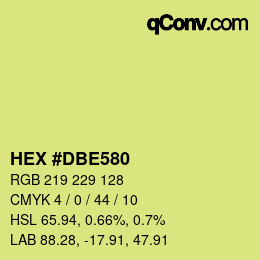 カラーコード: HEX #DBE580 | qconv.com