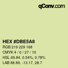 カラーコード: HEX #DBE5A8 | qconv.com