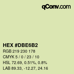 カラーコード: HEX #DBE6B2 | qconv.com