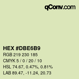 カラーコード: HEX #DBE6B9 | qconv.com