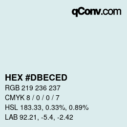 Color code: HEX #DBECED | qconv.com