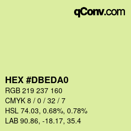 Color code: HEX #DBEDA0 | qconv.com
