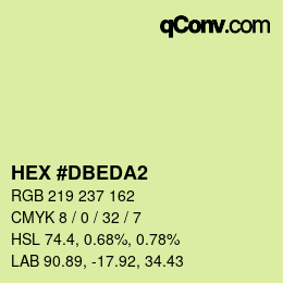 Color code: HEX #DBEDA2 | qconv.com