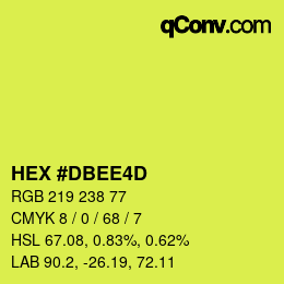 Color code: HEX #DBEE4D | qconv.com