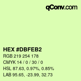 Color code: HEX #DBFEB2 | qconv.com
