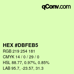 カラーコード: HEX #DBFEB5 | qconv.com