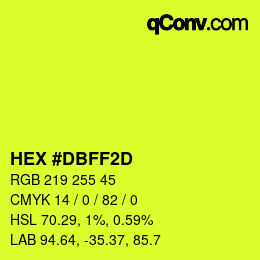 カラーコード: HEX #DBFF2D | qconv.com