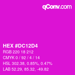 Color code: HEX #DC12D4 | qconv.com