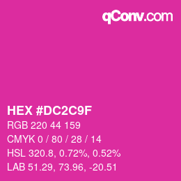 Color code: HEX #DC2C9F | qconv.com