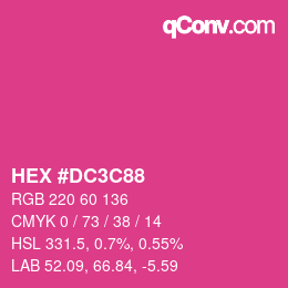 Color code: HEX #DC3C88 | qconv.com