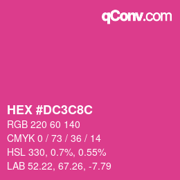 Color code: HEX #DC3C8C | qconv.com