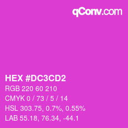 颜色代码: HEX #DC3CD2 | qconv.com