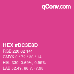 Color code: HEX #DC3E8D | qconv.com