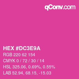 Color code: HEX #DC3E9A | qconv.com