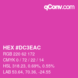 Color code: HEX #DC3EAC | qconv.com