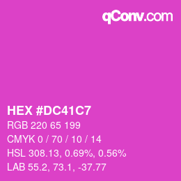 Color code: HEX #DC41C7 | qconv.com